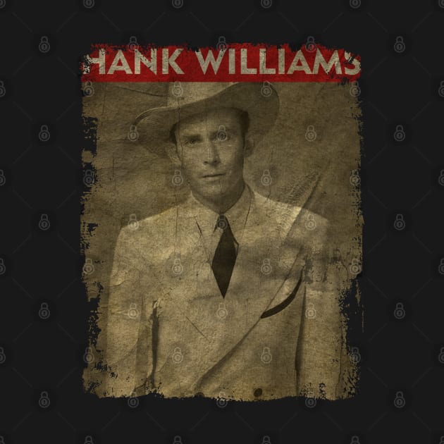 TEXTURE ART-Hank Williams - RETRO STYLE 2 by ZiziVintage