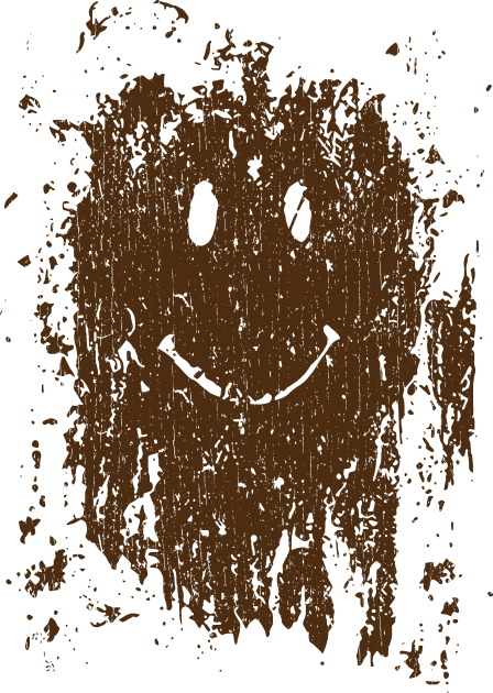 Mud Splatter Smiley Face Vintage Kids T-Shirt by RASRAP