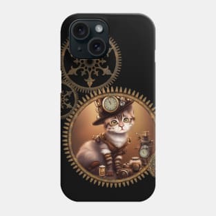 Little steampunk kitten Phone Case