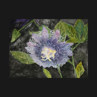 purple passion flower painting T-Shirt