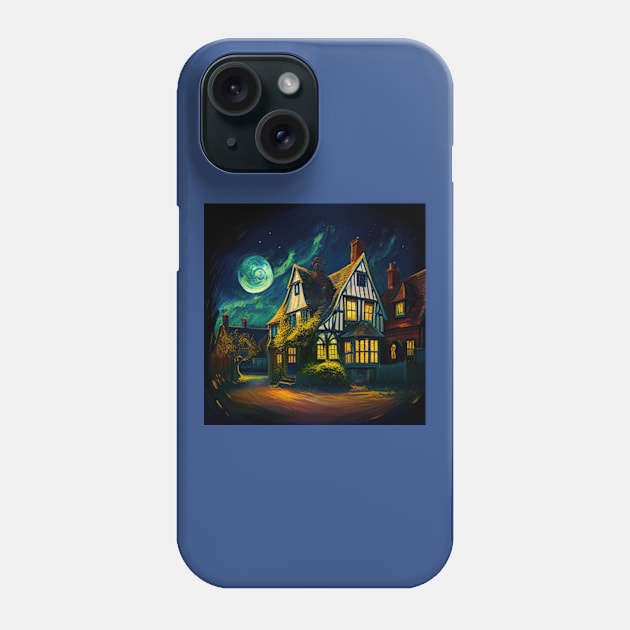 Starry Night Over Godric's Hollow Phone Case by Grassroots Green