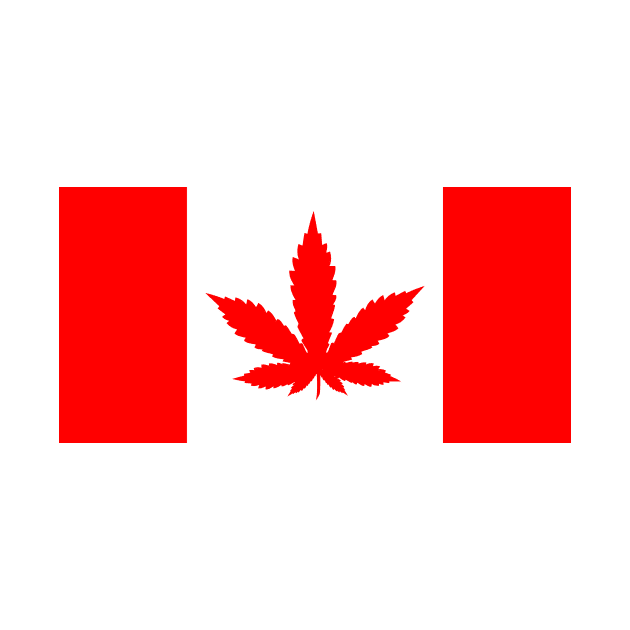 Canadian Flag Marijuana by Estudio3e