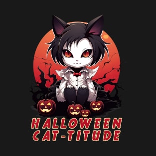 Halloween Cat-Titude T-Shirt