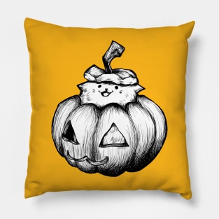 Pumpkin Kitten Pillow