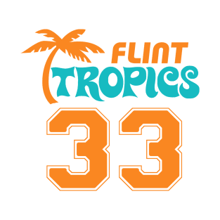 Flint Michigan Tropics Defunct Funny Sports Logo T-Shirt