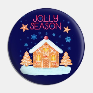 Gingerbread House and Jolly Season Pin