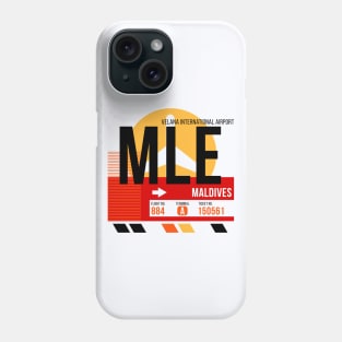 Maldives (MLE) Airport // Sunset Baggage Tag Phone Case