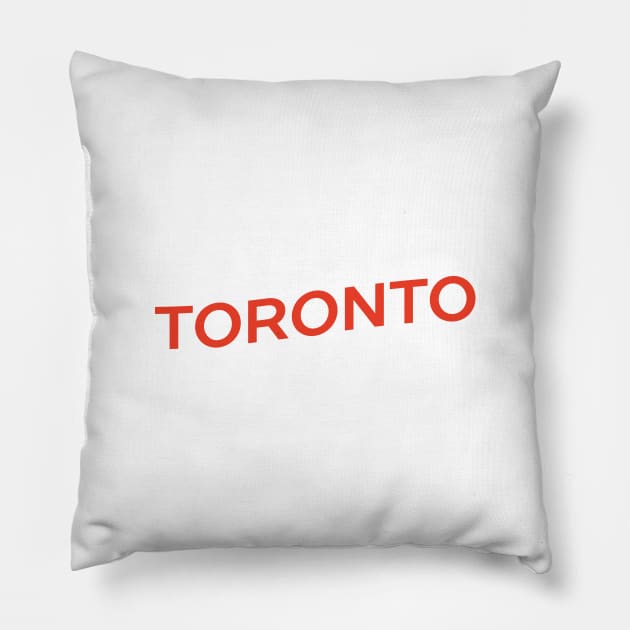 Toronto City Typography Pillow by calebfaires