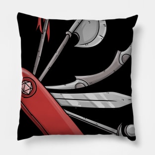 Army Knife Joke Funny Dungeons And Dragons DND D20 Lover Pillow