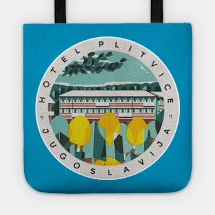 Vintage Hotel Plitviče Hrvatska/Croatia Graphic Design Tote