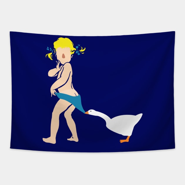 Untitled goose brand Tapestry by COLeRIC