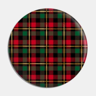 Pride Of Scotland Tartan Green Red And Gold Pin