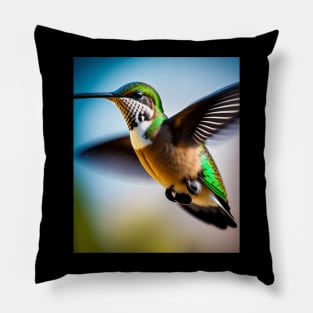 Typhoon Hummingbird Flying Storm Pillow