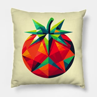 Abstract Geometric Tomato - Color Design Pillow