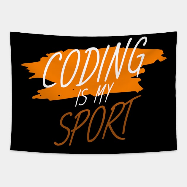 Coding is my sport Tapestry by maxcode