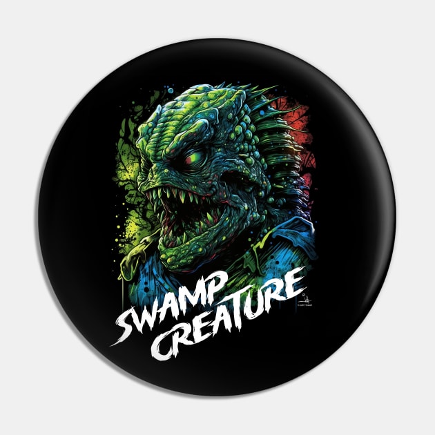 Swamp Creature Pin by Frightwearfactory
