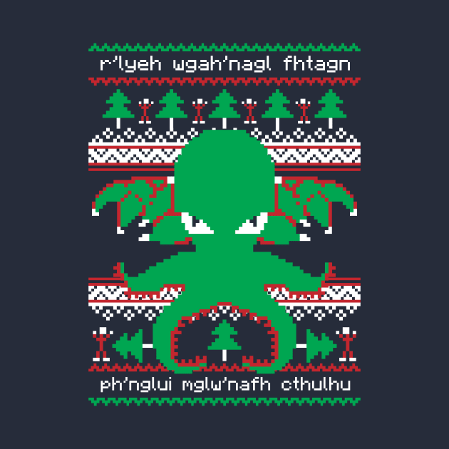 Cthulhu Cultist Ugly Christmas Sweater by RetroReview