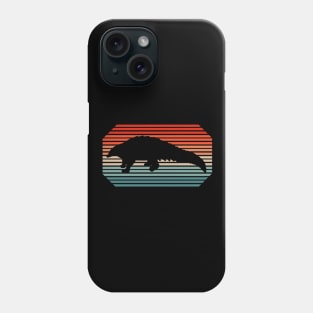 Vintage pangolin retro sunset design love nature Phone Case