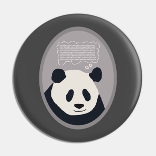 Panda Bear Contemplating Pi Pin