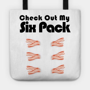 Check Out My Six Pack Bacon Barbeque Funny Gym Tote