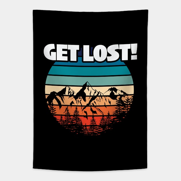 Hiking - Get Lost Tapestry by Kudostees