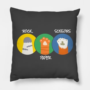 Rock Paper Scissors - Cat Color NYS Pillow