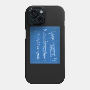 Bassoon Patent - Musician Classical Music Art - Blueprint Phone Case