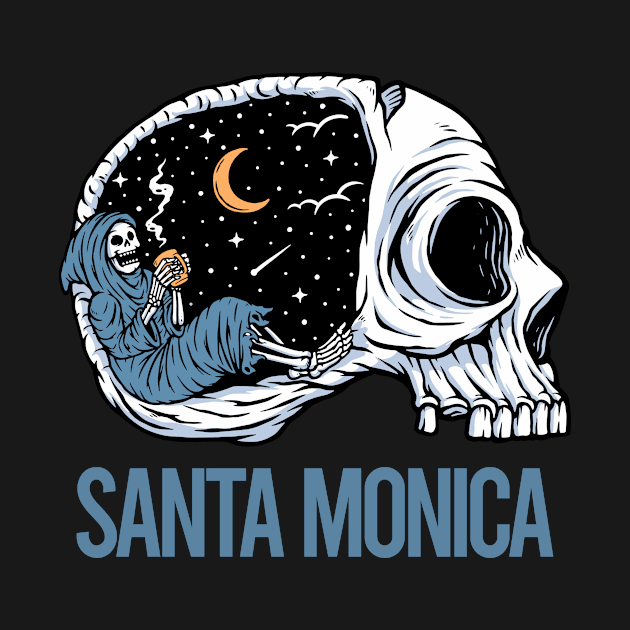 Chilling Skeleton Santa Monica by flaskoverhand