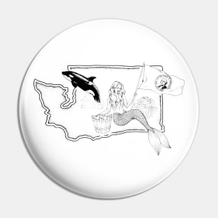 Washington Mermaid Pin