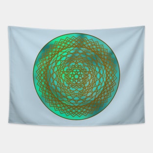 Aqua Knot Tapestry