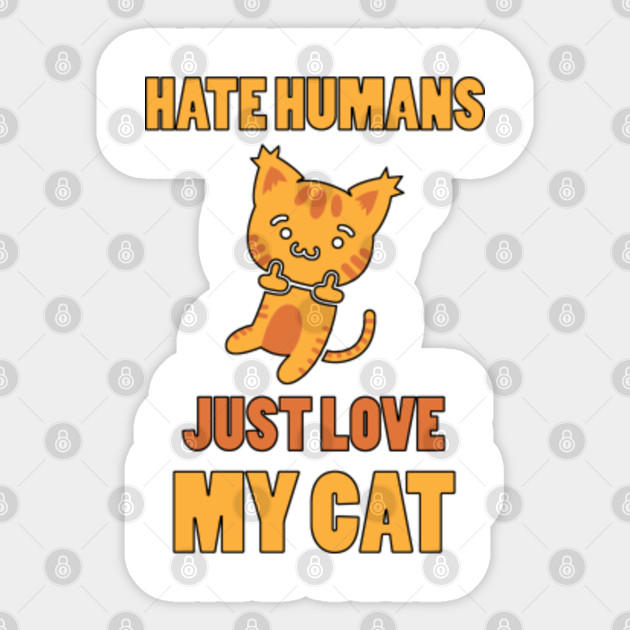 Cat Lover Gifts Men Women Cute Cat T Shirt Cat Lovers Gifts For Cat People Cat Lover Gifts Men Women Sticker Teepublic