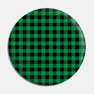 Green Plaid Pattern Pin