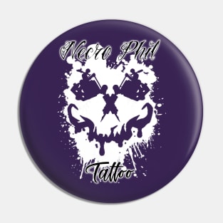 Necro Phil Tattoo Machine Skull Pin