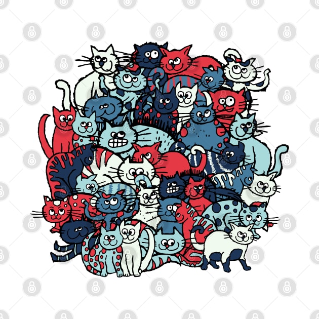 Fun Cat Doodle Pattern by Fusti