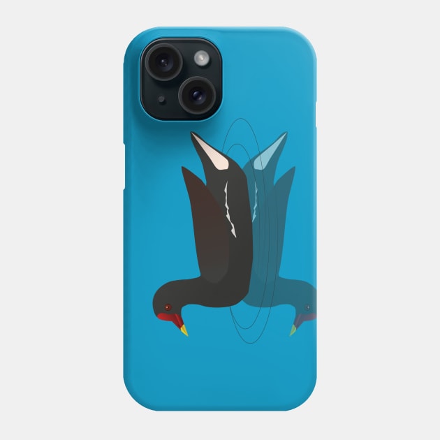 Common moorhen vector Phone Case by Bwiselizzy