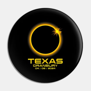 Granbury Texas Tx Total Solar Eclipse 2024 Pin