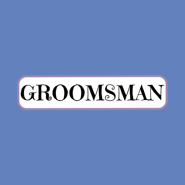 Groomsman on wedding day by designInk