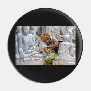 Stone Carver. Pin