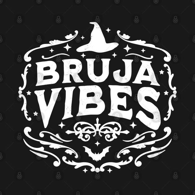 Bruja Vibes Mexican Witch Halloween Witchy Retro Vintage by OrangeMonkeyArt