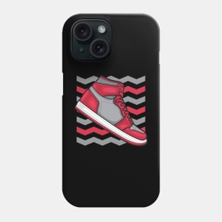 AJ 1 High Gym Red Wolf Grey Sneaker Phone Case