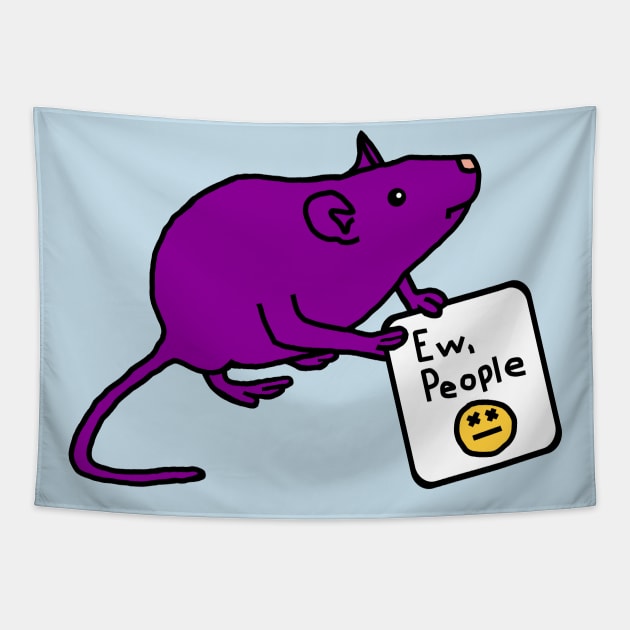 Rat Says Ew People Tapestry by ellenhenryart