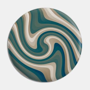 Blue Green Waves Pin