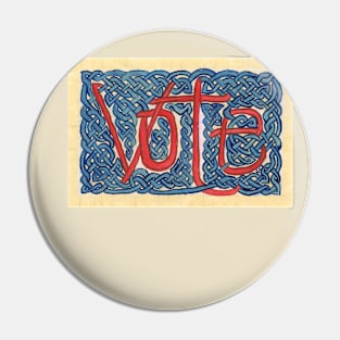 Vote Knotwork Pin