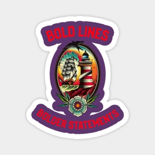 Bold Lines, Bolder Statements Tattoo Magnet