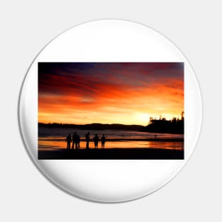 Sunset Long Beach Tofino Vancouver Island Canada Pin