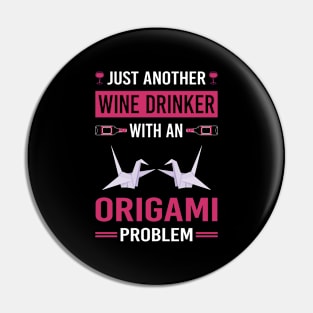 Wine Drinker Origami Pin