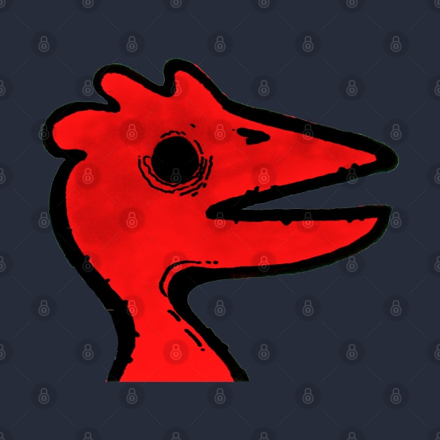 Red Bird Head by Phosfate