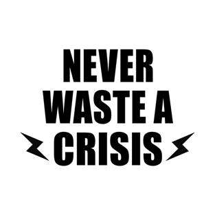 NEVER WASTE A CRISIS SPRUCH CORONA KRISE 2020 VIRUS PANDEMIE T-Shirt