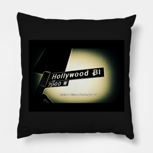 Hollywood Boulevard2, Hollywood, California by Mistah Wilson Pillow