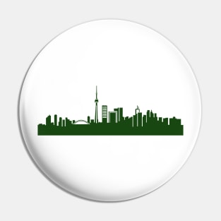 TORONTO skyline in forest green Pin